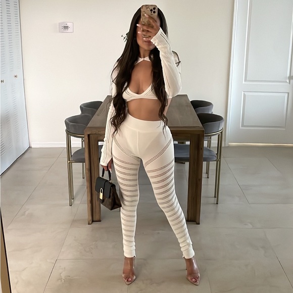 Maniere De Voir White Pants - Picture 1 of 5